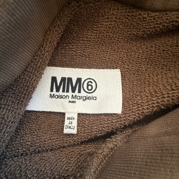 MM6 - Maison Margiela Short Sleeve Layered Hoodie Sweatshirt Dress